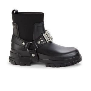 *New in box* Karl Lagerfeld Paris Rylie Crystal Lug Sole Biker Boots